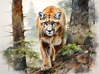 Enchanting Wilderness: Woodland Creature in White Background