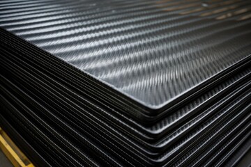 Fototapeta premium carbon fiber sheets stacked