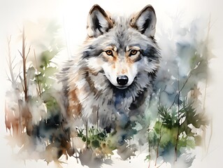 Majestic Grey Wolf: Captivating Wilderness Portrait