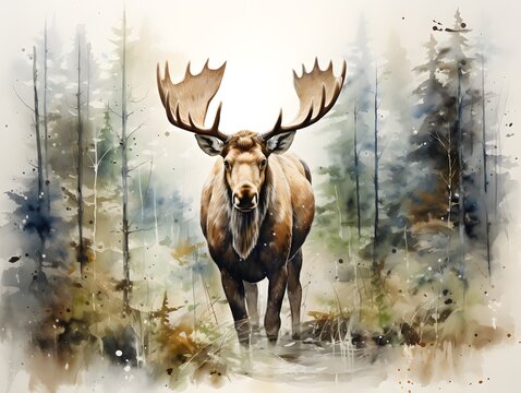 Enchanting Woodland Creature: Captivating Moose in the Woods