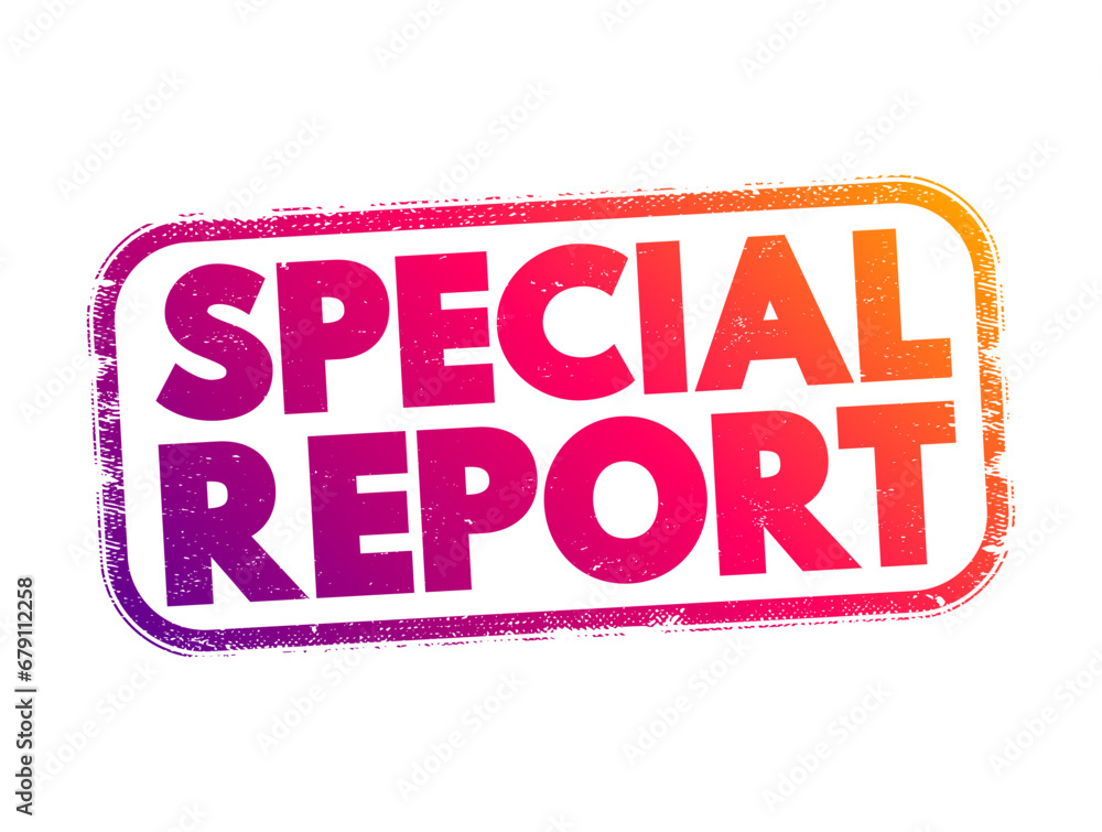 Poster special report - short review-style articles that summarize a particular niche area, text concept st