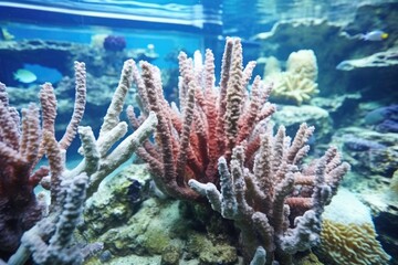 Fototapeta na wymiar coral fragments in a marine nursery