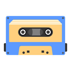 Colorful Cassette Retro Illustration