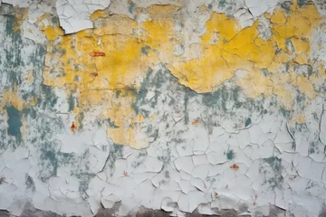 Foto auf Acrylglas Alte schmutzige strukturierte Wand cracked paint on a basement wall