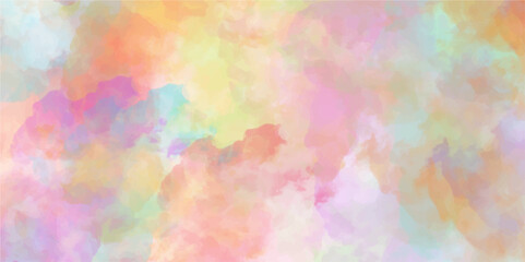 Colorful watercolor background abstract bright rainbow colors of pink green blue yellow purple. Abstract painting graphic design banner for web and composition abstract Rainbow watercolor background.