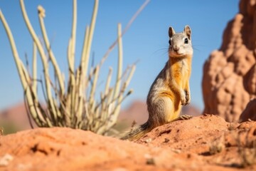 nelsons antelope squirrel in a desert ecosystem