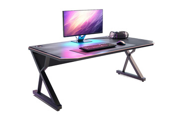 Gaming Desk Isolated on Transparent Background