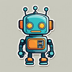 Naklejka premium Sticker Roboter, generated image