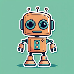 Fototapeta premium Sticker Roboter, generated image