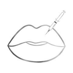 Silver Lip Filler Injection Outline