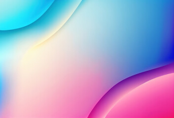 Color gradient background. Curve texture. Defocused neon pink blue white glowing wave graphic design abstract art illustration with copy space.