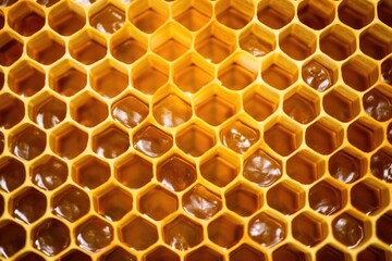 unfilled honeycomb cells with reflective surfaces