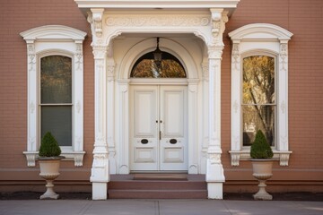 italianate style doorway featuring corbels on the facade