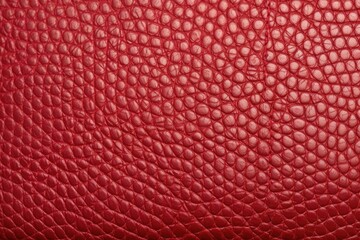 red-colored, soft, stitched leather macro shot