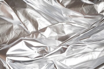 silver aluminum foil with soft light reflections