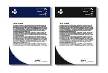 Clean business style Creative abstract corporate business letterhead design business vector & illustration Layout.