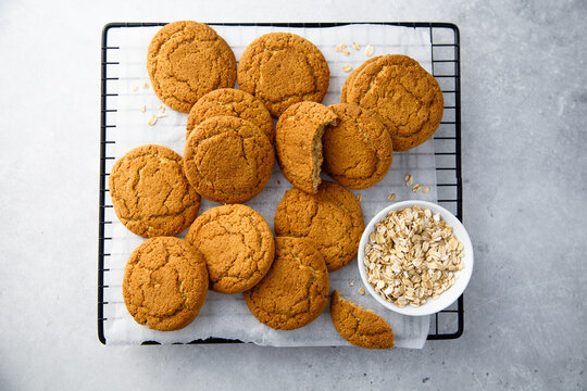 Traditional homemade oatmeal cookies