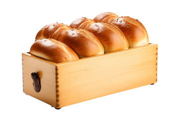 Bread box Isolated on Transparent Background. Ai - obrazy, fototapety, plakaty