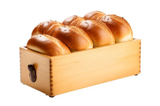 Bread box Isolated on Transparent Background. Ai