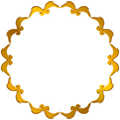 Aesthetic gold circle frame