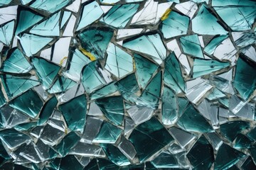 small fragments of shattered glass on a textured surface