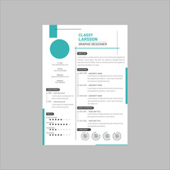Obraz premium Modern Resume and cv template. Awesome for job applications. Professional Resume Layout