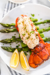 Garlic lobster tails