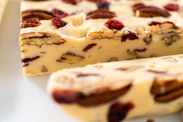 Homemade White Chocolate Cranberry Pecan Fudge
