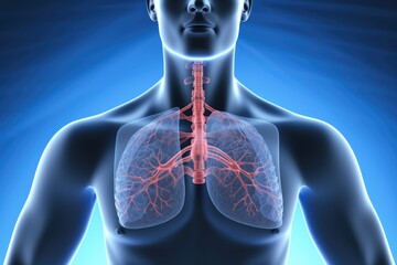 Ventilation of the lungs with oxygen, pandemic concept, covid, pneumonia, cough, tuberculosis. - obrazy, fototapety, plakaty