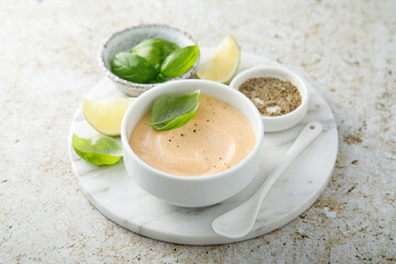 Traditional homemade cocktail sauce