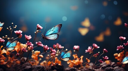 Wild Flowers Clover Butterfly Meadow Nature, HD, Background Wallpaper, Desktop Wallpaper