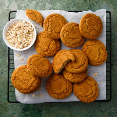 Traditional homemade oatmeal cookies