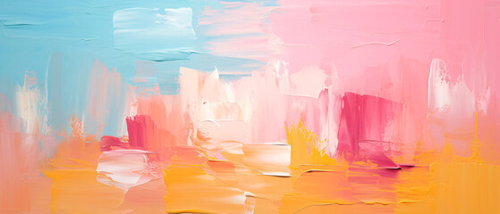 Abstract background with pink and golden paint splashes.