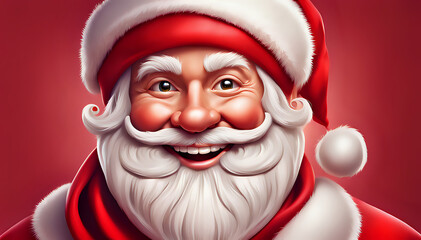 Christmas Santa Claus smiling Happy. Holiday Sales, Event Party, Promotion or greeting card