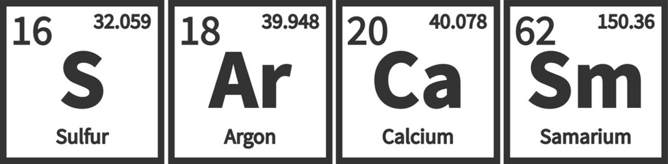 Sarcasm - Funny Periodic Table Design