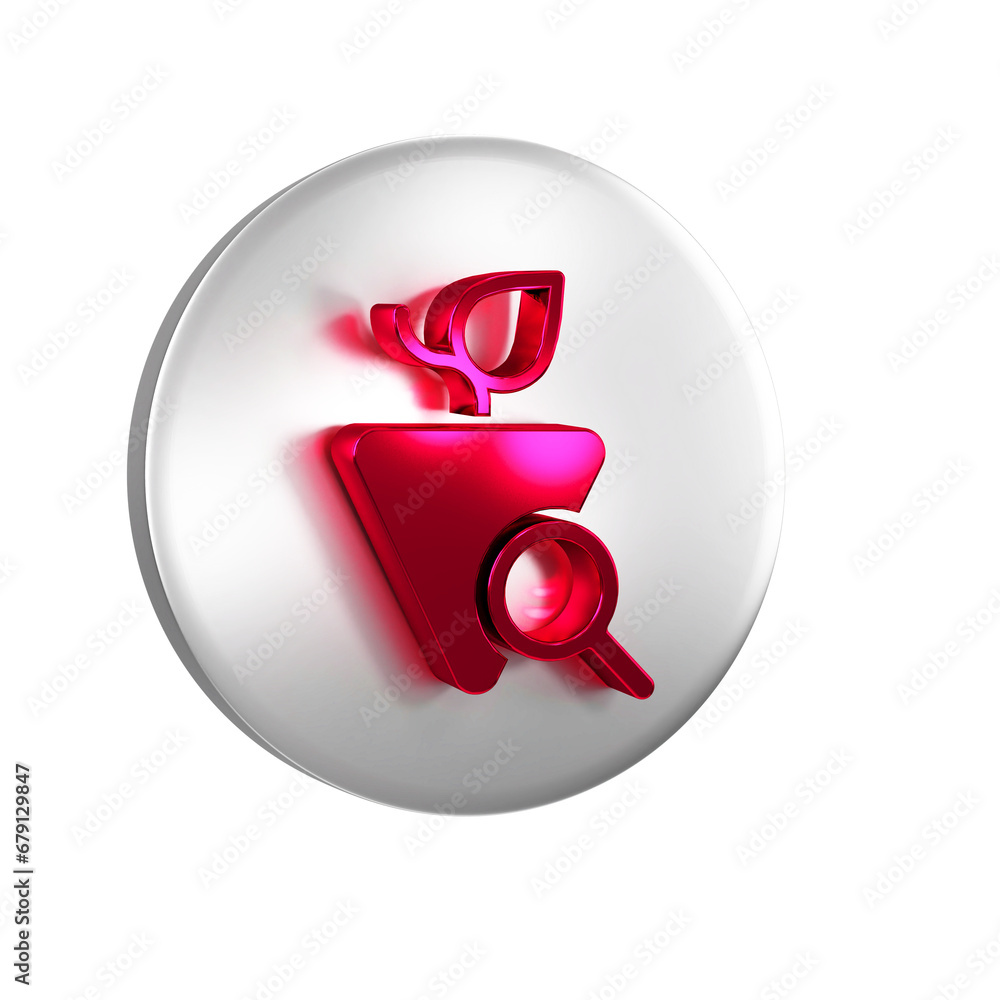 Aufkleber red grapes icon isolated on transparent background. selection of grapes. silver circle button.