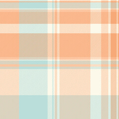 Vector fabric pattern of background check seamless with a tartan texture plaid textile.