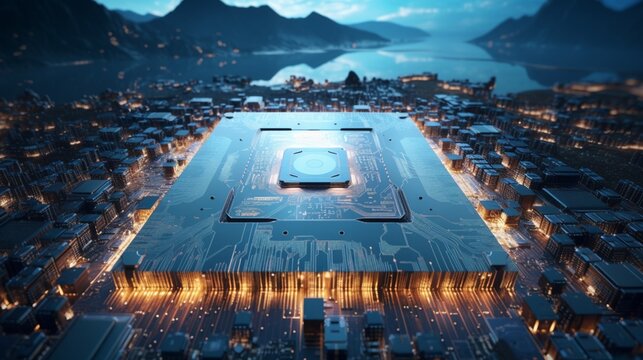 the concept of CPU performance scaling in a digital universe.