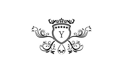 Luxury Crown Card Logo Y