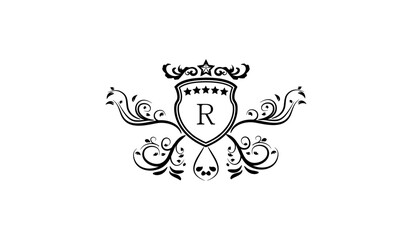Luxury Crown Card Logo R