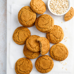 Traditional homemade oatmeal cookies