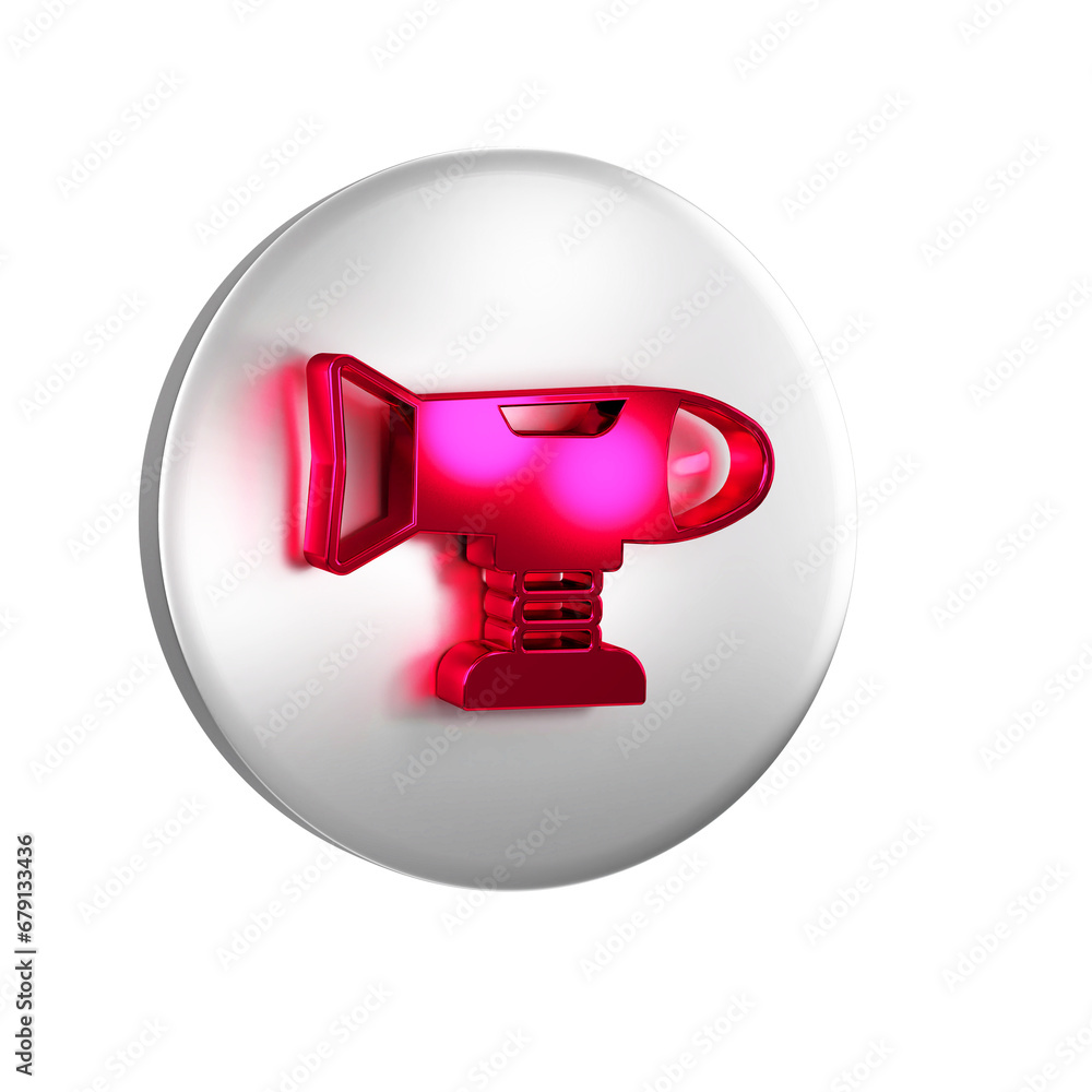 Aufkleber red swing plane on the playground icon isolated on transparent background. childrens carousel with p