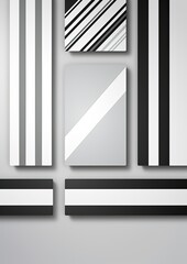Abstract web banner white gray and black color boxes