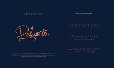 Handwritten Script font. Hand drawn brush style modern calligraphy cursive typeface. Hand Lettering and Custom Typography alphabet for Designs: Logo, Greeting Cards, Poster. Vector Brush type set.
