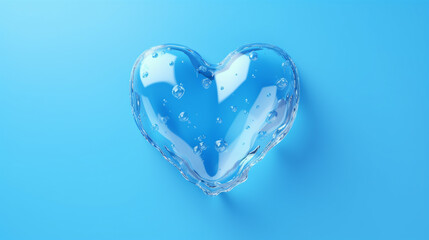 Heart shaped water splash.