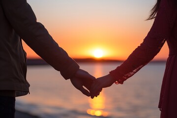 Sunset Embrace: A Romantic Seaside Moment

