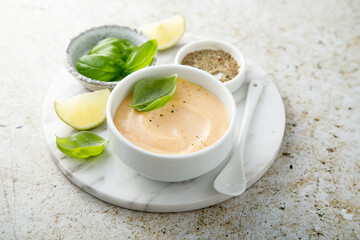 Traditional homemade cocktail sauce