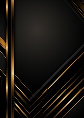 Corporate banner template dark gold and black shiny