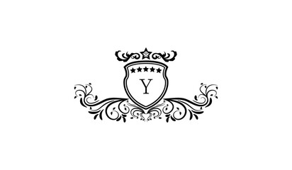 Luxury Crown Card Logo Y