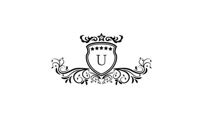 Luxury Crown Card Logo U